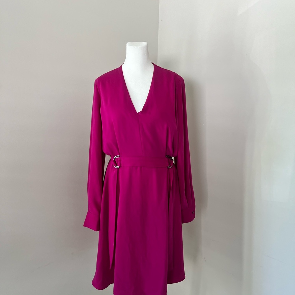 KAREN MILLEN  Soft Pleat Midi Dress Size 10